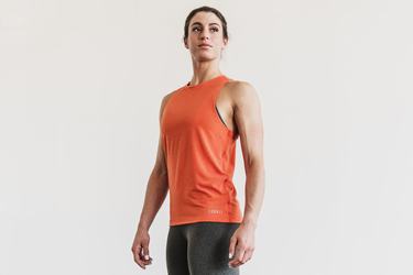 Nobull High-Neck Bright Colors Women's Tank Tops Orange | Australia (NT9248)